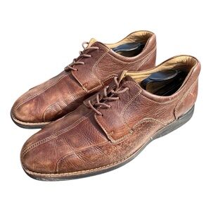 Johnston & Murphy Shuler Bicycle Brown Leather 20-7223, Size 10.5 Wide